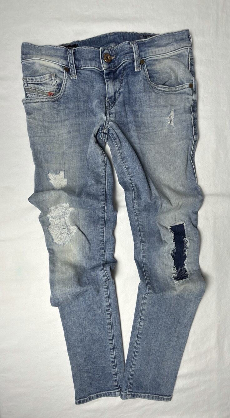 Diesel Grupee Women Jeans 26 Low Rise Super Slim Skinny Distressed Stretch Denim